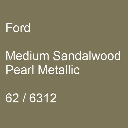Ford, Medium Sandalwood Pearl Metallic, 62 / 6312.